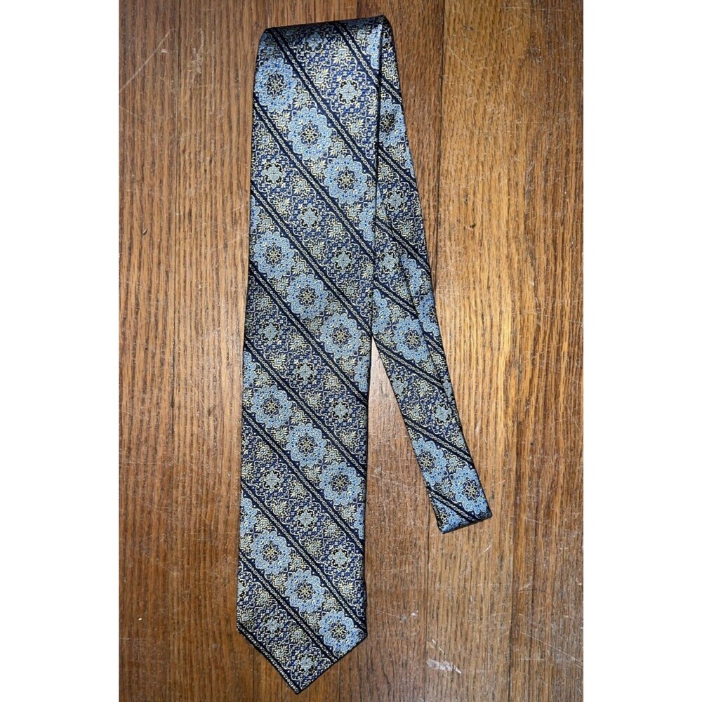 Paul Frederick Men's Tie Multicolor Paisley jacquard 100% Italian made Silk